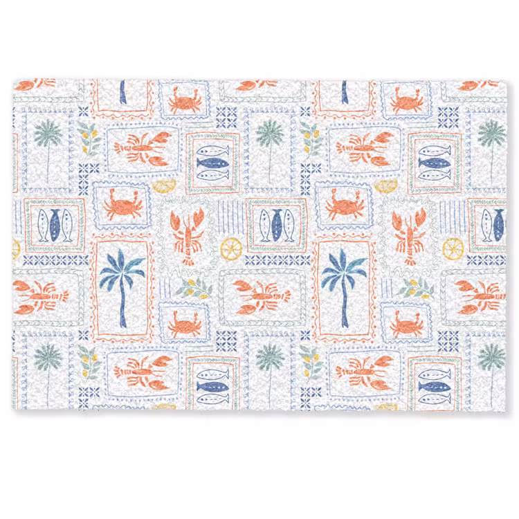 Zee - Zomer - Krab - Patroon Deurmat klein 898 -zkaufland3d
