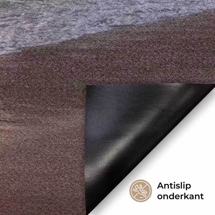 Zee - Zonsondergang - Boot - Natuur - Oranje Deurmat klein -antislip_NL