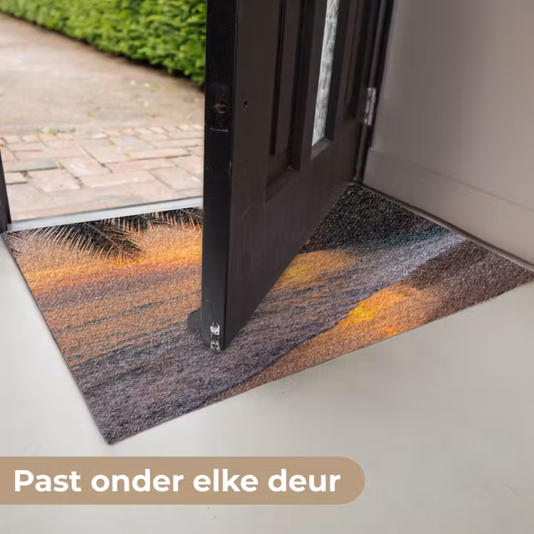 Zee - Zonsondergang - Boot - Natuur - Oranje Deurmat klein -USP_NL