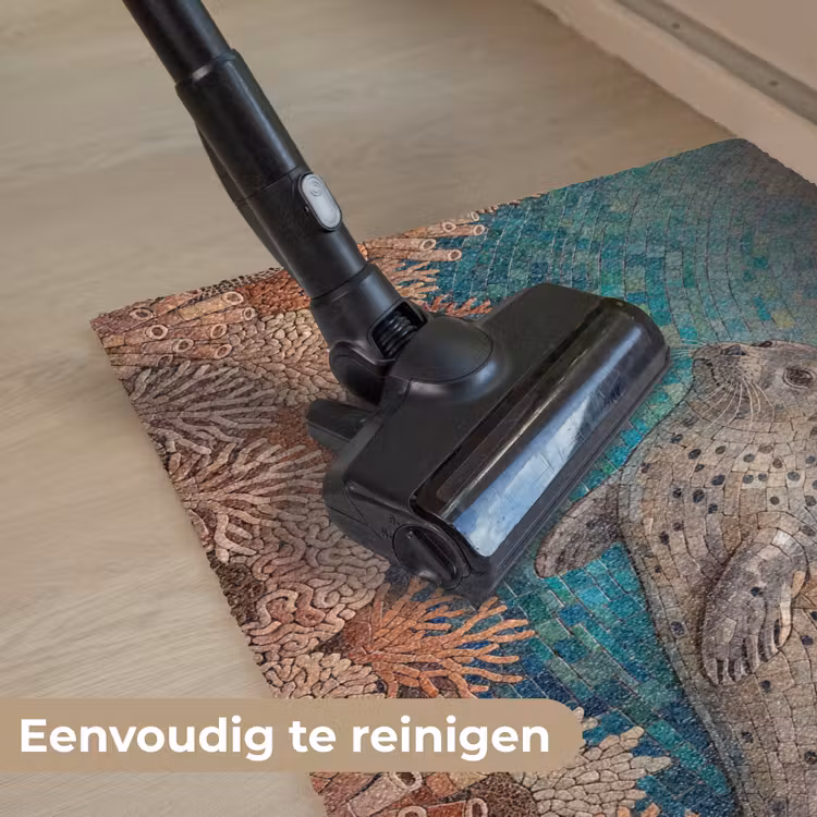 Zeehond - Mozaïek - Onderwater - Dieren - Blauw Deurmat klein -reinigen_NL