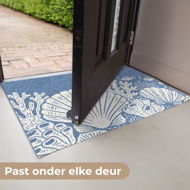 Zeeleven - Koraal - Schelp - Vis - Illustratie - Onderwater Deurmat klein -USP_NL