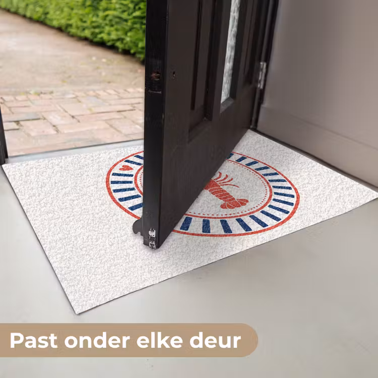 Zeeleven - Kreeft - Embleem - Grafisch - Rood Deurmat klein -USP_NL