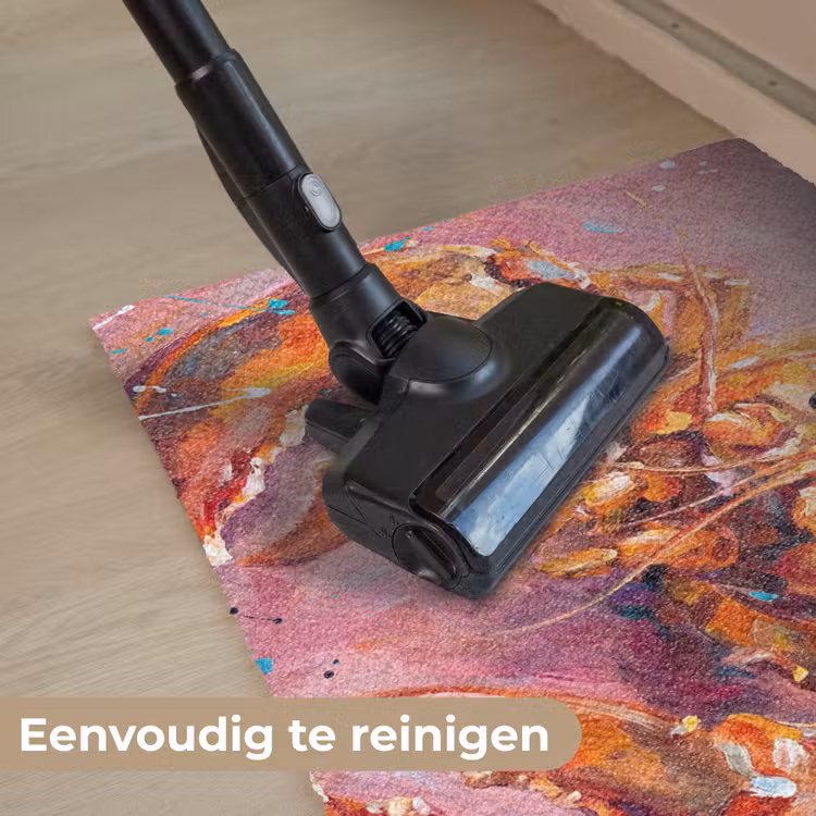 Zeeleven - Kreeft - Spatters - Abstract - Roze Deurmat klein -reinigen_NL