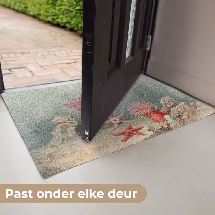 Zeeleven - Kwal - Onderwater - Illustratie - Beige Deurmat klein -USP_NL