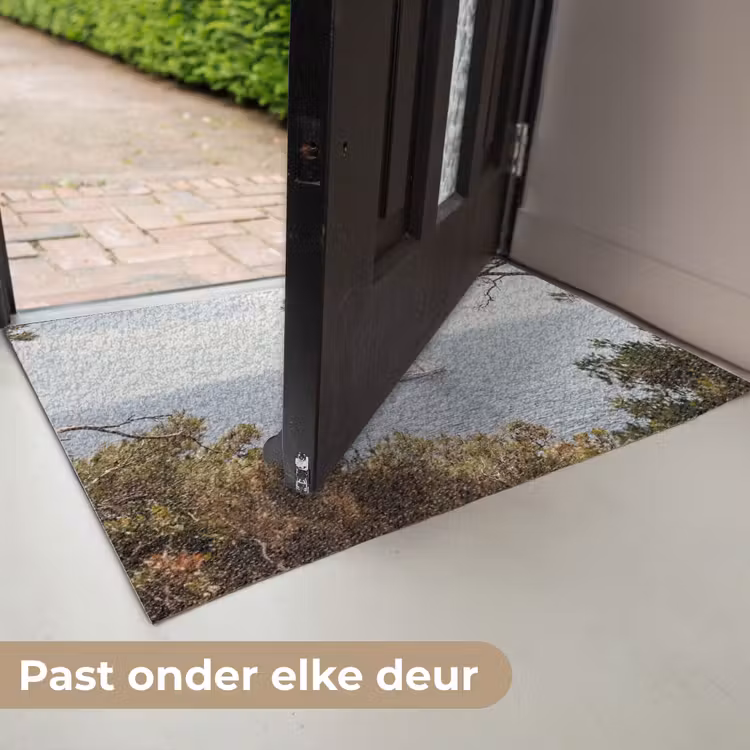 Deurmat - Zeilboot - bomen - water - Zeilboot - bomen - water Deurmat klein