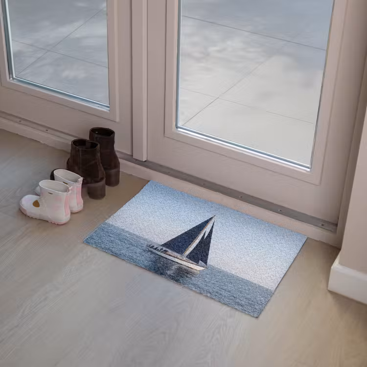 Zeilboot - Zee - Blauw Deurmat klein -sfeer3