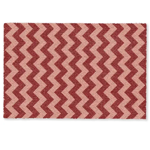 Zigzag - Strepen - Patroon - Rood Deurmat klein -zkaufland3d