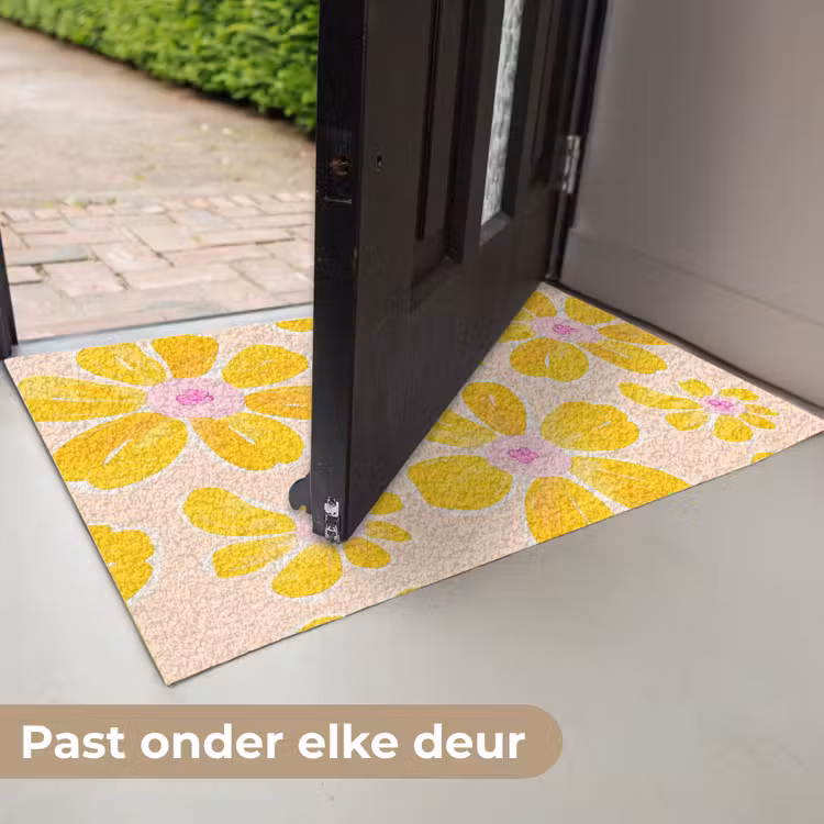 Zomers - Bloemen - Geel Deurmat klein 898 -USP_NL