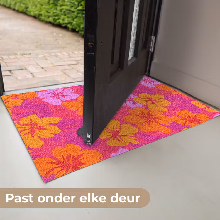 Zomers - Hibiscus - Kleurrijk Deurmat klein 898 -USP_NL