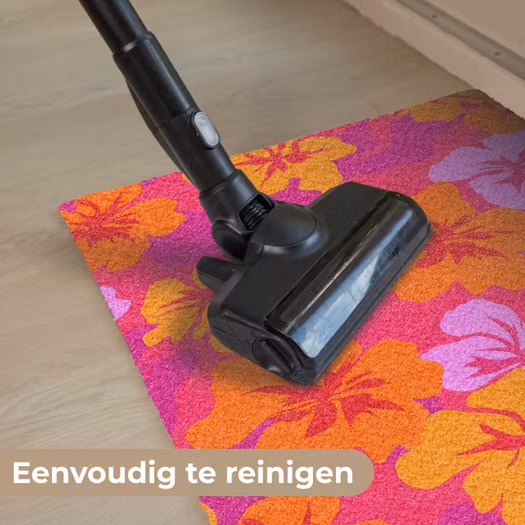 Zomers - Hibiscus - Kleurrijk Deurmat klein 898 -reinigen_NL