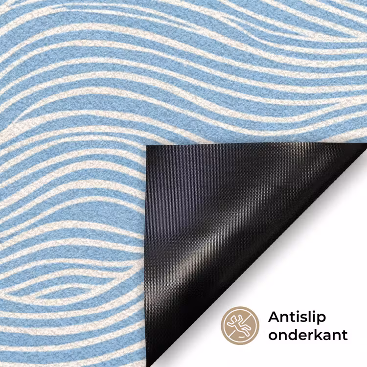 Zon - Golven - Oceaan - Abstract - Rood Deurmat klein -antislip_NL