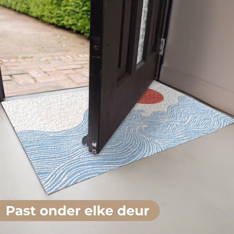 Zon - Golven - Oceaan - Abstract - Rood Deurmat klein -USP_NL