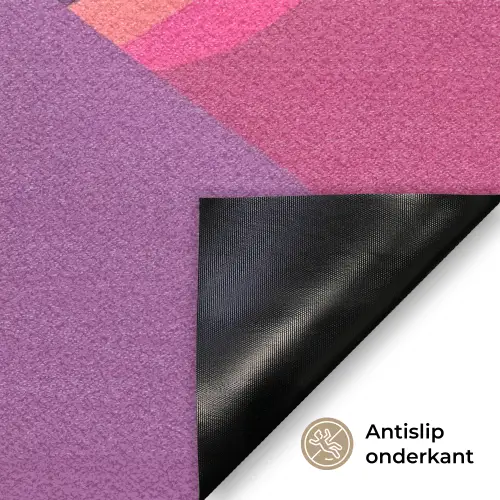 Zon - Heuvels - Paars - Abstract Deurmat klein -antislip_NL