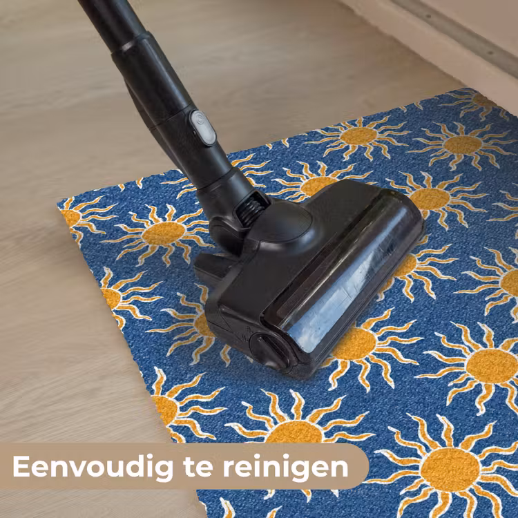 Zon - Patroon - Blauw Deurmat klein 898 -reinigen_NL