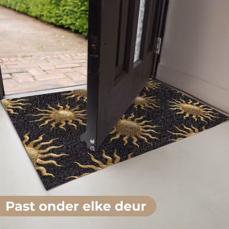 Zon - Patroon - Luxe - Goud - Zwart Deurmat klein 898 -USP_NL
