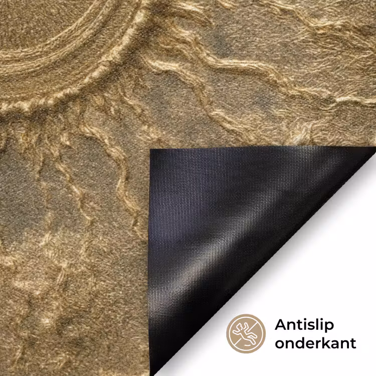 Zon - Reliëf - Antiek - Goud Deurmat klein 898 -antislip_NL