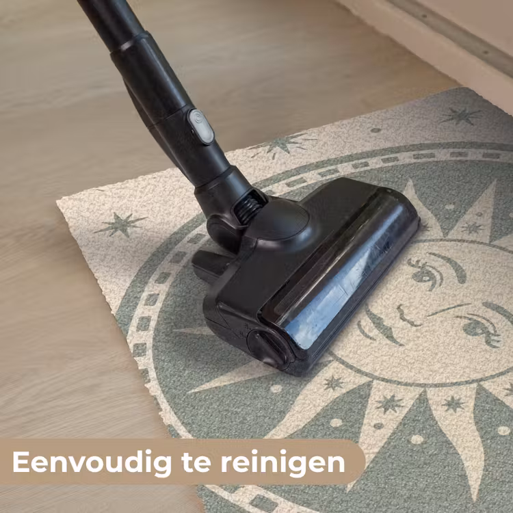 Zon - Sterren - Astrologie - Vintage - Groen Deurmat klein -reinigen_NL