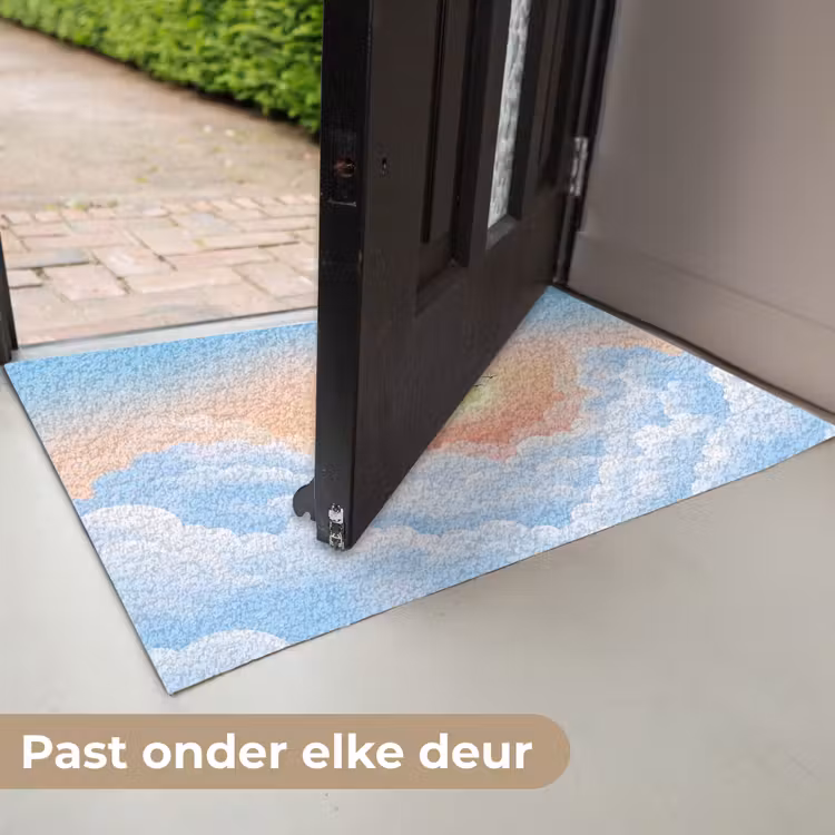 Zon - Vogels - Lucht - Natuur - Geel Deurmat klein -USP_NL