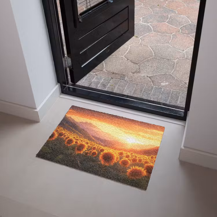 Zonnebloemen - Zonsondergang - Landschap Deurmat klein -sfeer5