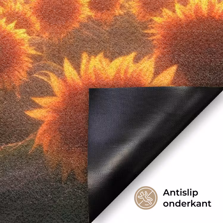 Zonnebloemen - Zonsondergang - Landschap Deurmat klein -antislip_NL