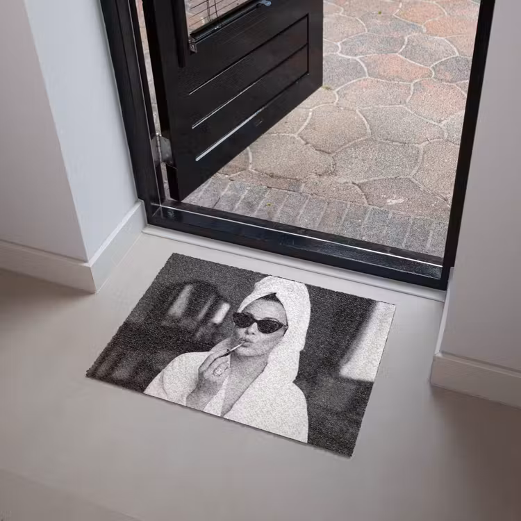 Zonnebril - Vrouw - Zwart - Wit Deurmat klein -sfeer5