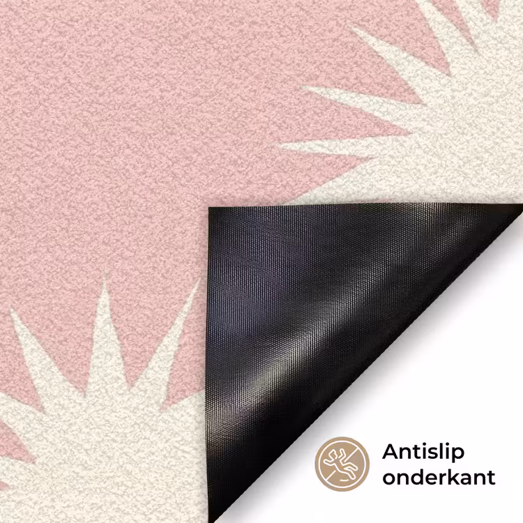 Zonnen - Patroon - Roze Deurmat klein 898 -antislip_NL