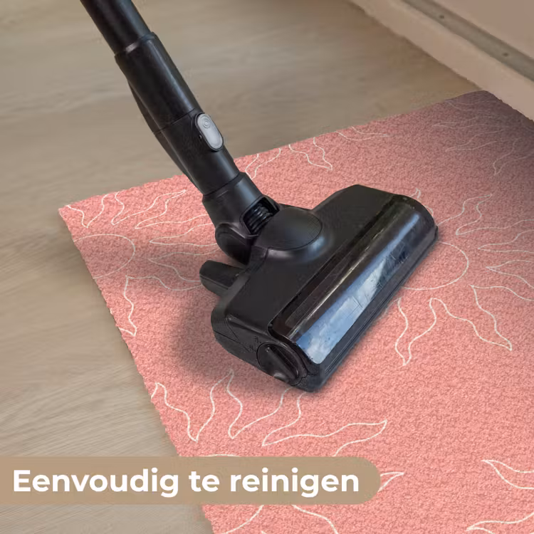 Zonnen - Print - Roze - Wit - Zomer Deurmat klein -reinigen_NL