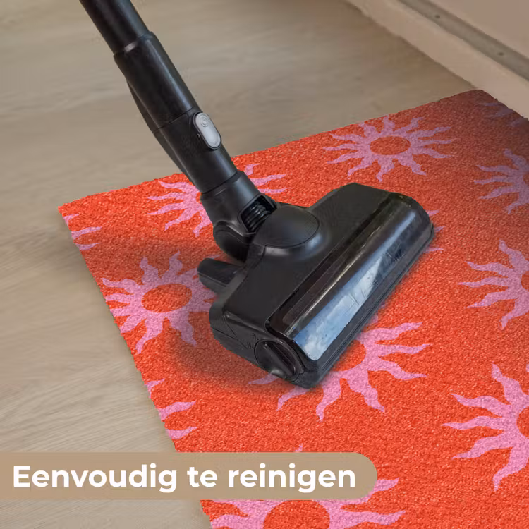 Zonnen - Rood - Roze - Patroon - Zomer Deurmat klein -reinigen_NL