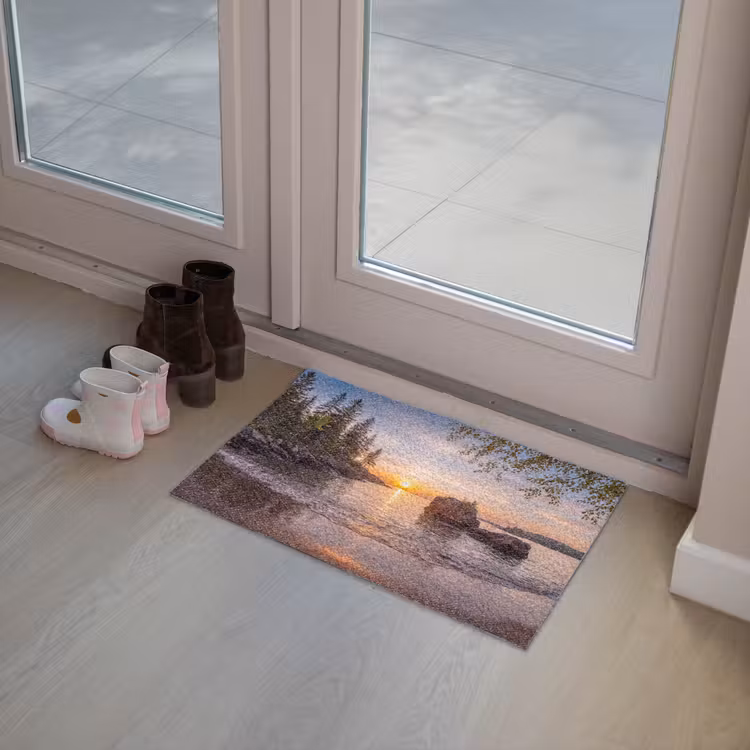 Zonsondergang - Kust - Water - Natuur - Oranje Deurmat klein -sfeer3
