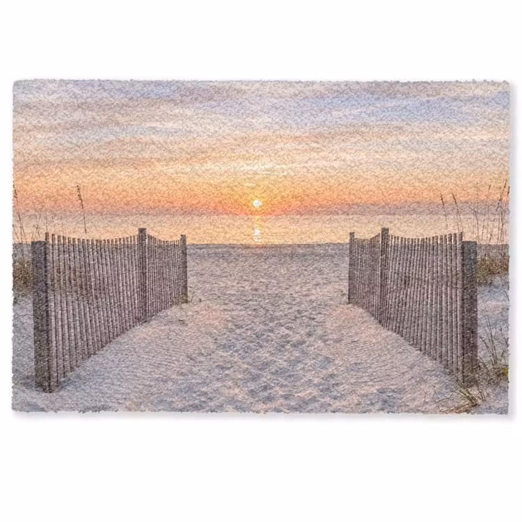 Zonsondergang - Strand - Zand Deurmat klein -zkaufland3d