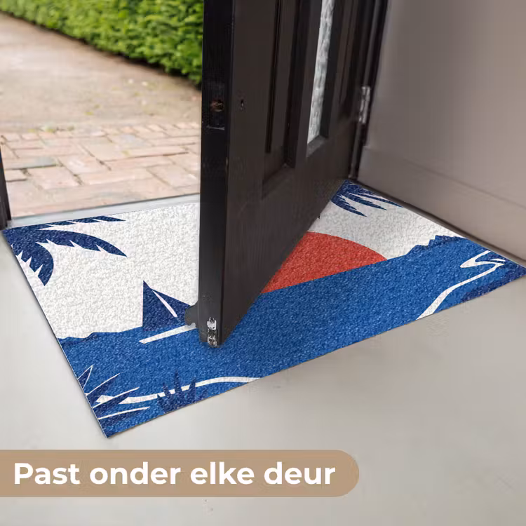 Zonsondergang - Zee - Palmboom - Tropisch - Modern Deurmat klein -USP_NL
