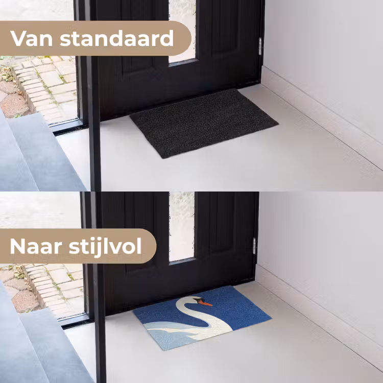 Zwaan - Wit - Snavel - Illustratie Deurmat klein -voor-na_NL