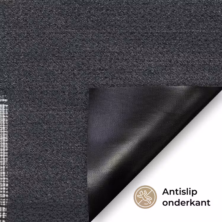 Zwart - Abstract - Japandi Deurmat klein -antislip_NL