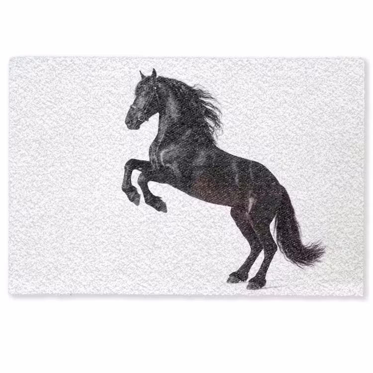 Zwart - Paard - Portret Deurmat klein -zkaufland3d