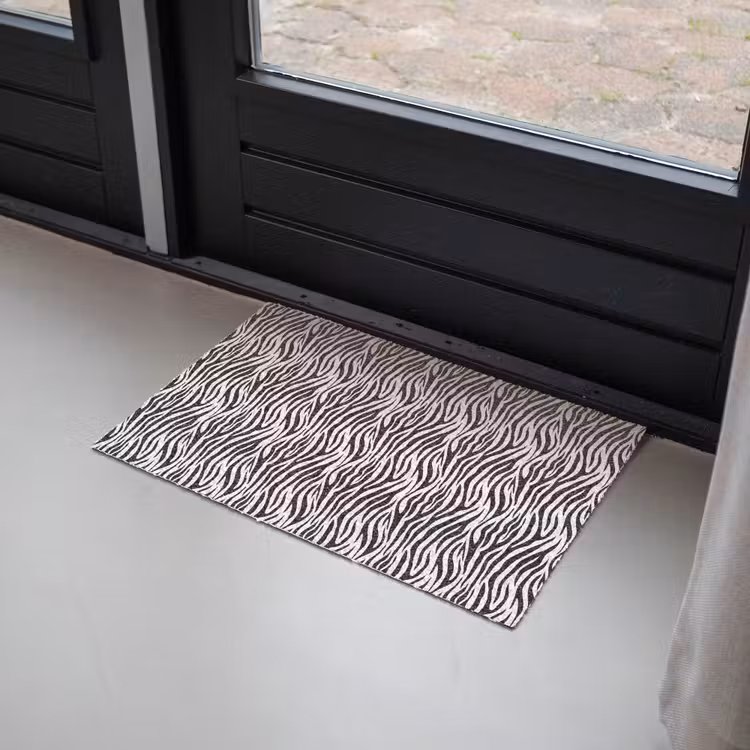 Zwart - Wit - Zebra - Patroon Deurmat klein 898 -sfeer2