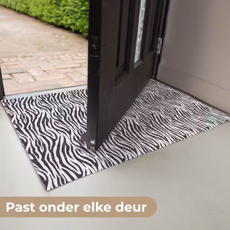 Zwart - Wit - Zebra - Patroon Deurmat klein 898 -USP_NL