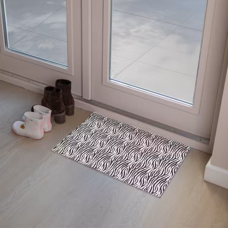 Zwart - Wit - Zebra - Patroon Deurmat klein 898 -sfeer3
