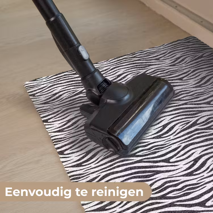 Zwart - Wit - Zebra - Patroon Deurmat klein 898 -reinigen_NL