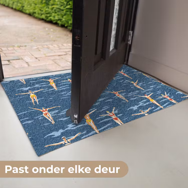 Zwemsters- Retro - Blauw Deurmat klein 898 -USP_NL