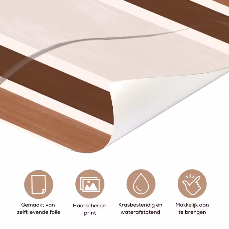 Abstract - Bogen - Plant - Boho - Beige deurposter klein -closeup_NL
