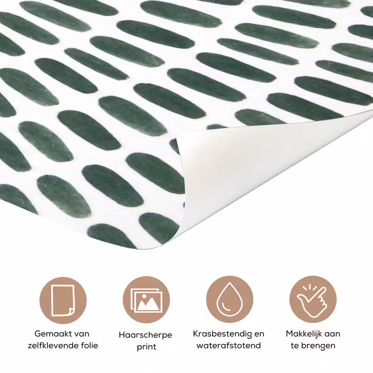Abstract - Cirkel - Patroon - Modern - Groen deurposter klein -closeup_NL