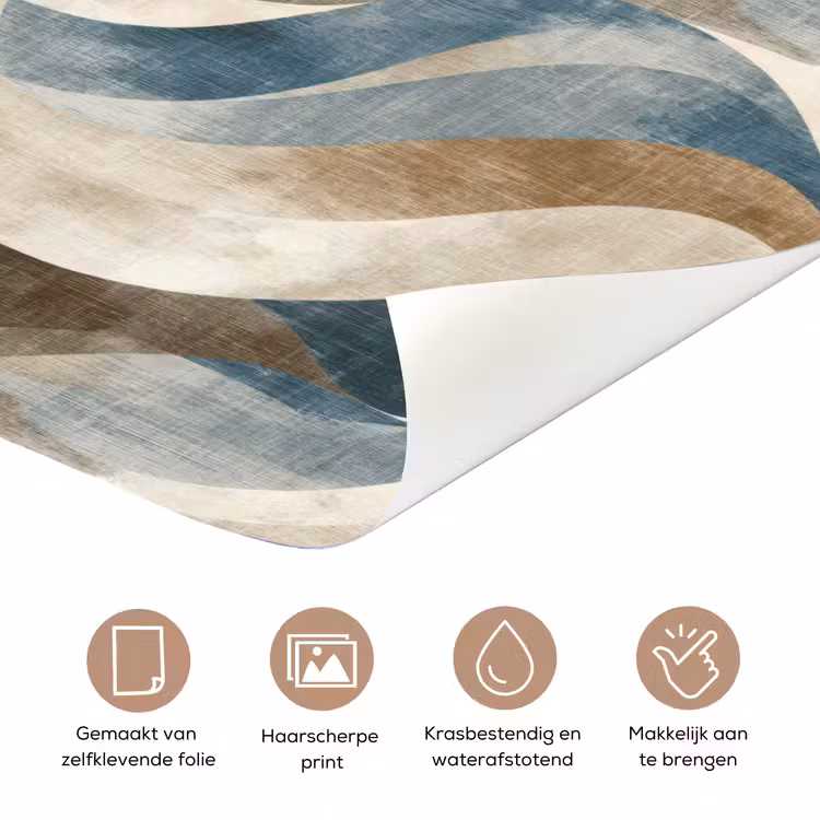 Abstract - Golven - Kleurrijk deurposter klein 289 -closeup_NL
