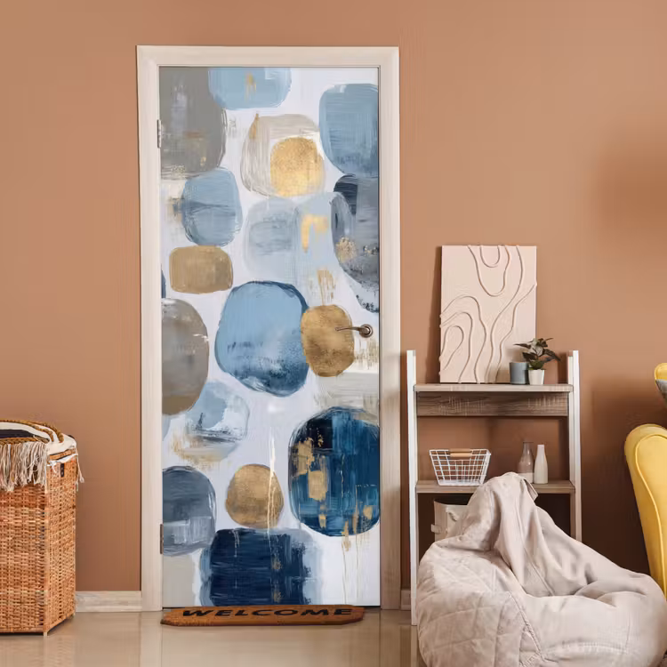 Abstract - Goud - Vormen deurposter klein -sfeer1
