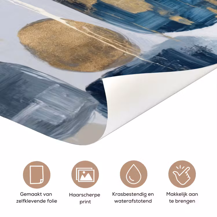 Abstract - Goud - Vormen deurposter klein -closeup_NL