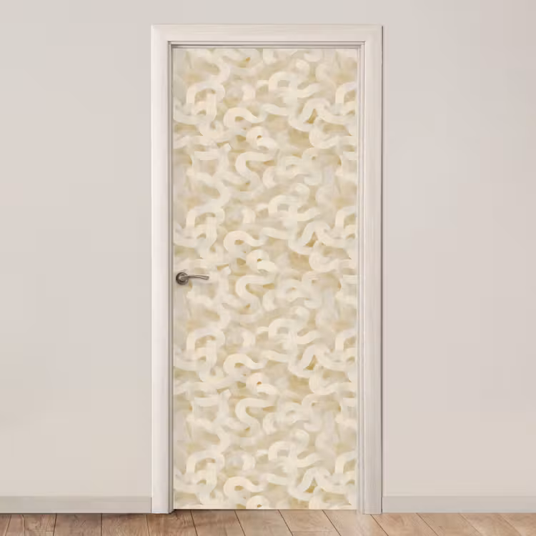 Abstract - Lijnen - Beige deurposter klein 289 -3d_beige