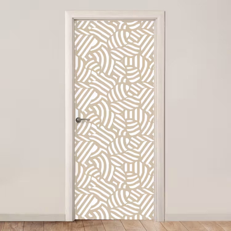 Abstract - Modern - Beige deurposter klein 289 -3d_beige