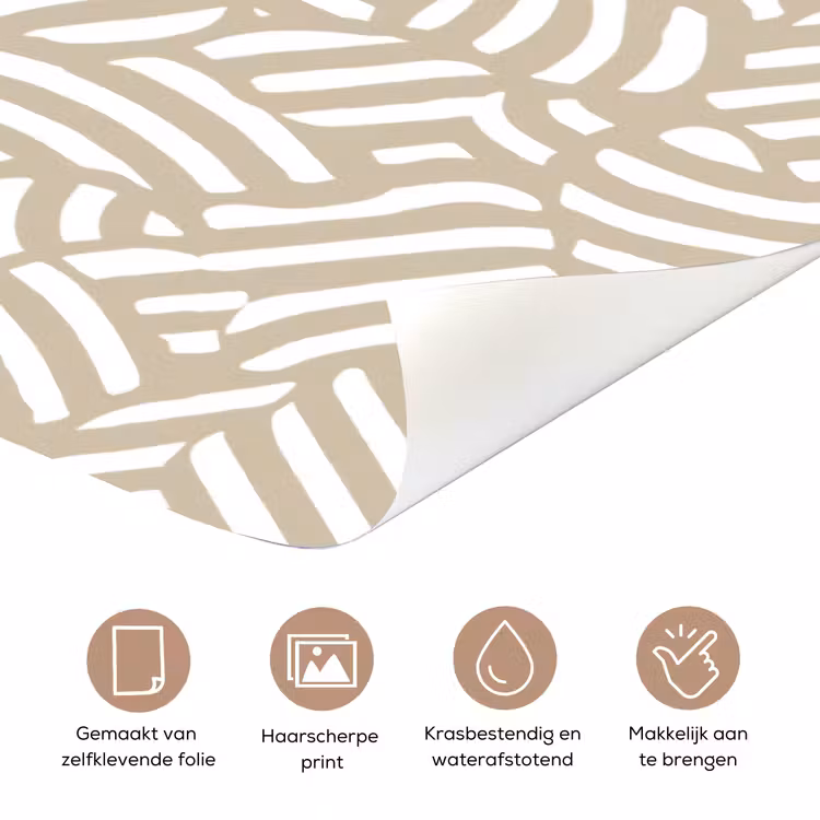 Abstract - Modern - Beige deurposter klein 289 -closeup_NL