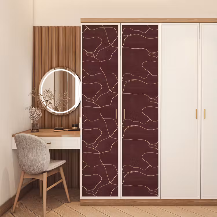 Abstract - Modern - Bruin deurposter klein 289 -sfeer3