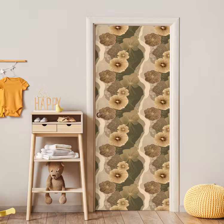 Abstract - Modern - Groen deurposter klein 289 -sfeer4