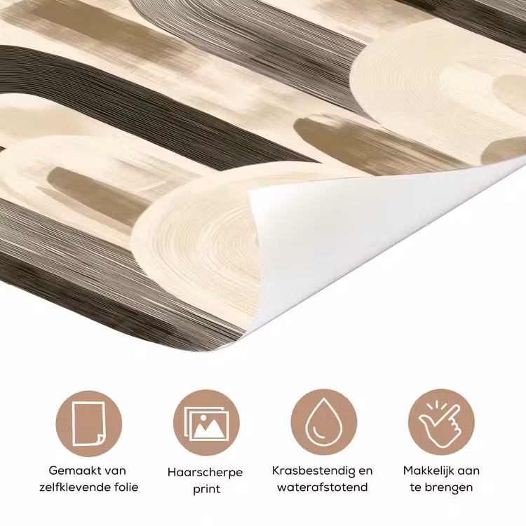 Abstract - Patroon - Bogen deurposter klein 289 -closeup_NL